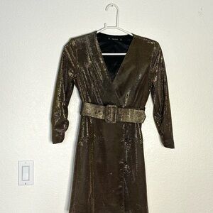 Elegant Gold blazer Dress